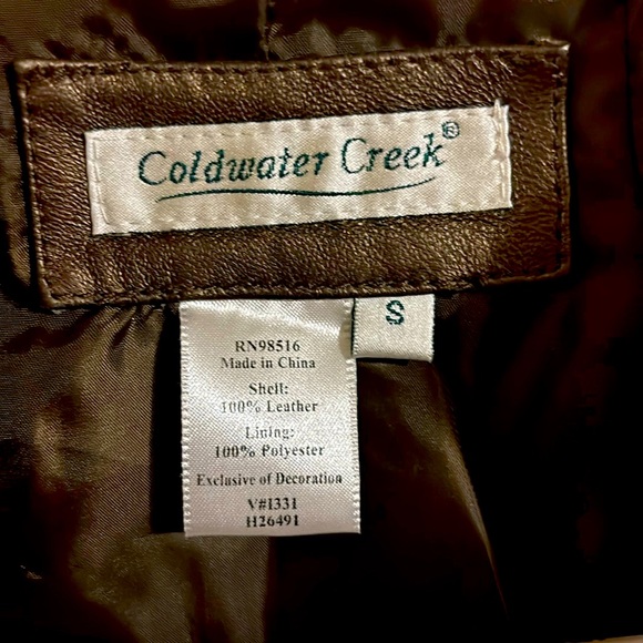 NWOT Bronze soft leather jacket - Coldwater Creek - Size Small - Picture 6 of 13